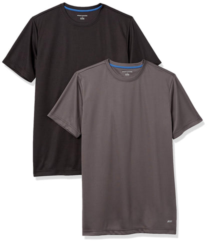 Amazon Essentials Men's Moisture Wicking Breathable Active Performance Tech Gym T-Shirts, Pack of 2