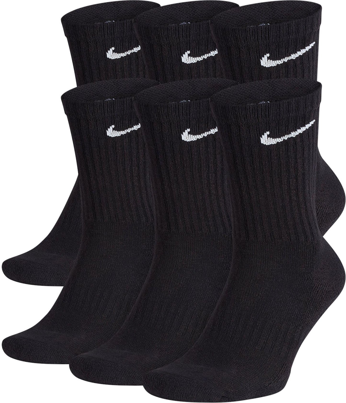 NIKE Men's U Nk Everyday Cush Crew 6pr-bd Socks