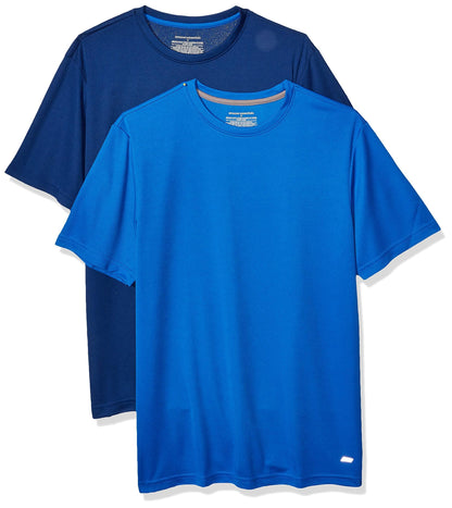 Amazon Essentials Men's Moisture Wicking Breathable Active Performance Tech Gym T-Shirts, Pack of 2