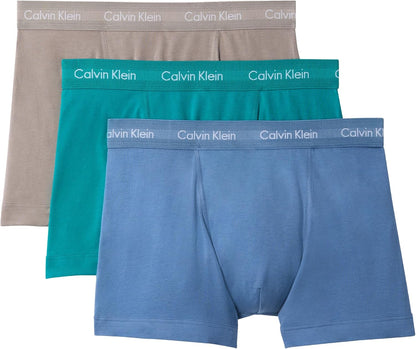 Calvin Klein Men’s 3 Pack Trunks with Logo Waistband