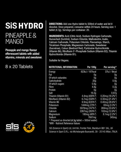 Science in Sport Hydro Electrolyte Tablets 20 pc