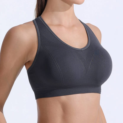 FITTIN Racerback Sports Bra for Women- Padded Seamless Activewear Bras for Yoga Gym Workout Fitness