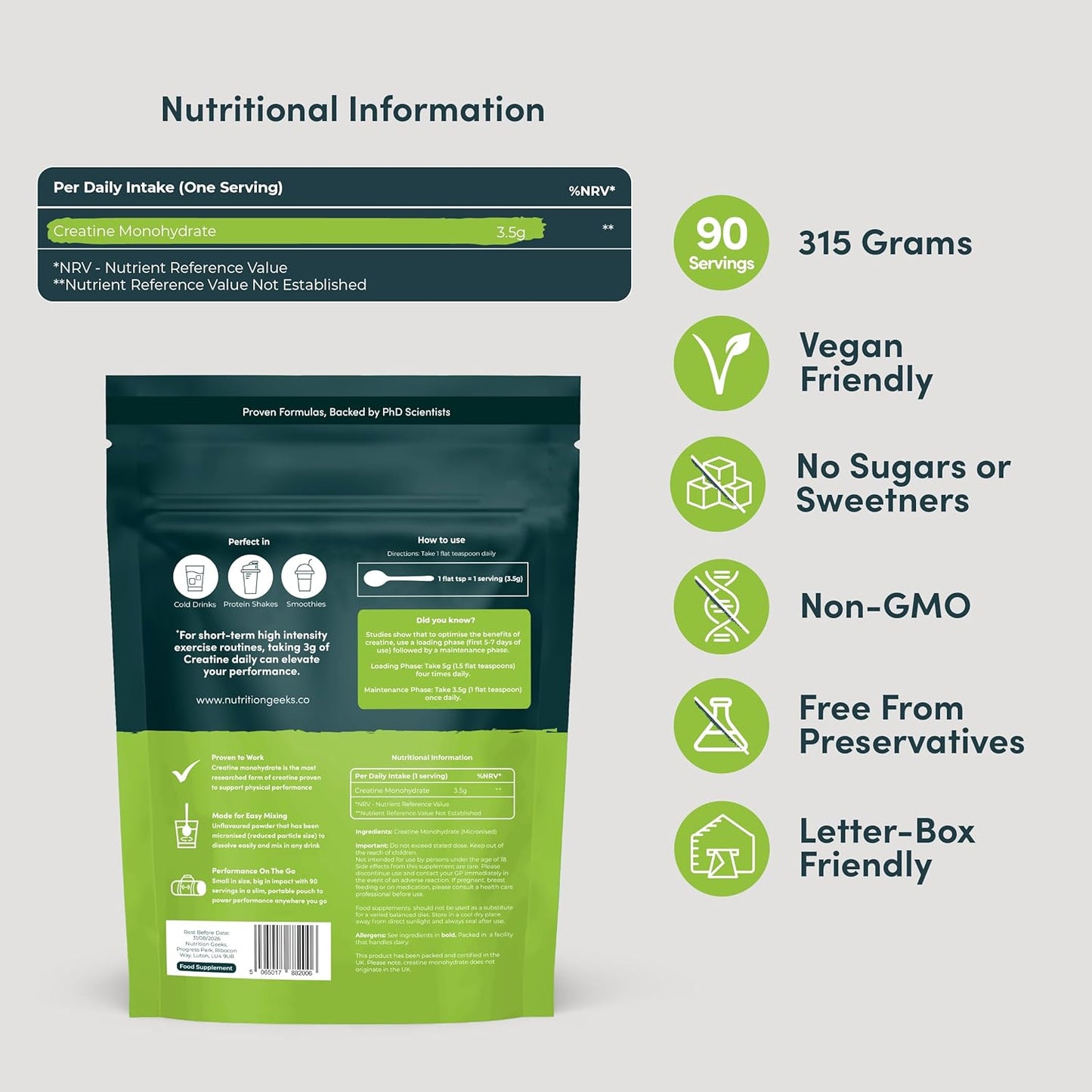 Pure Creatine Monohydrate Powder