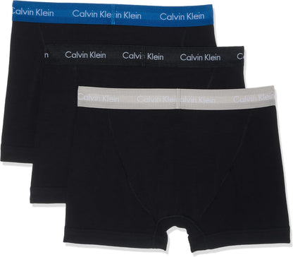 Calvin Klein Men’s 3 Pack Trunks with Logo Waistband