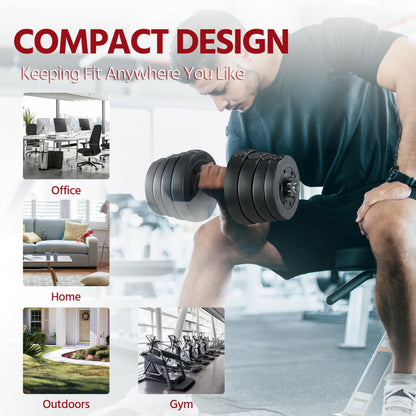 Yaheetech 30KG/25KG/20KG/15KG Adjustable Dumbbells