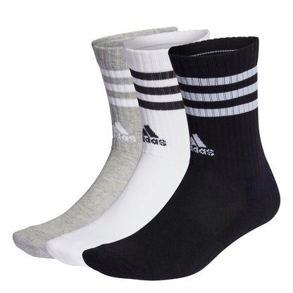 adidas Unisex Kids 3-stripes Cushioned Crew Socks 3 Pairs Crew Socks (pack of 3)