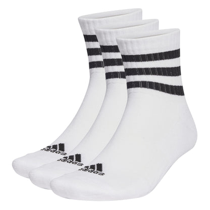 adidas Unisex 3-stripes Cushioned Sportswear Mid-cut Socks 3 Pairs Ankle Socks (pack of 3)