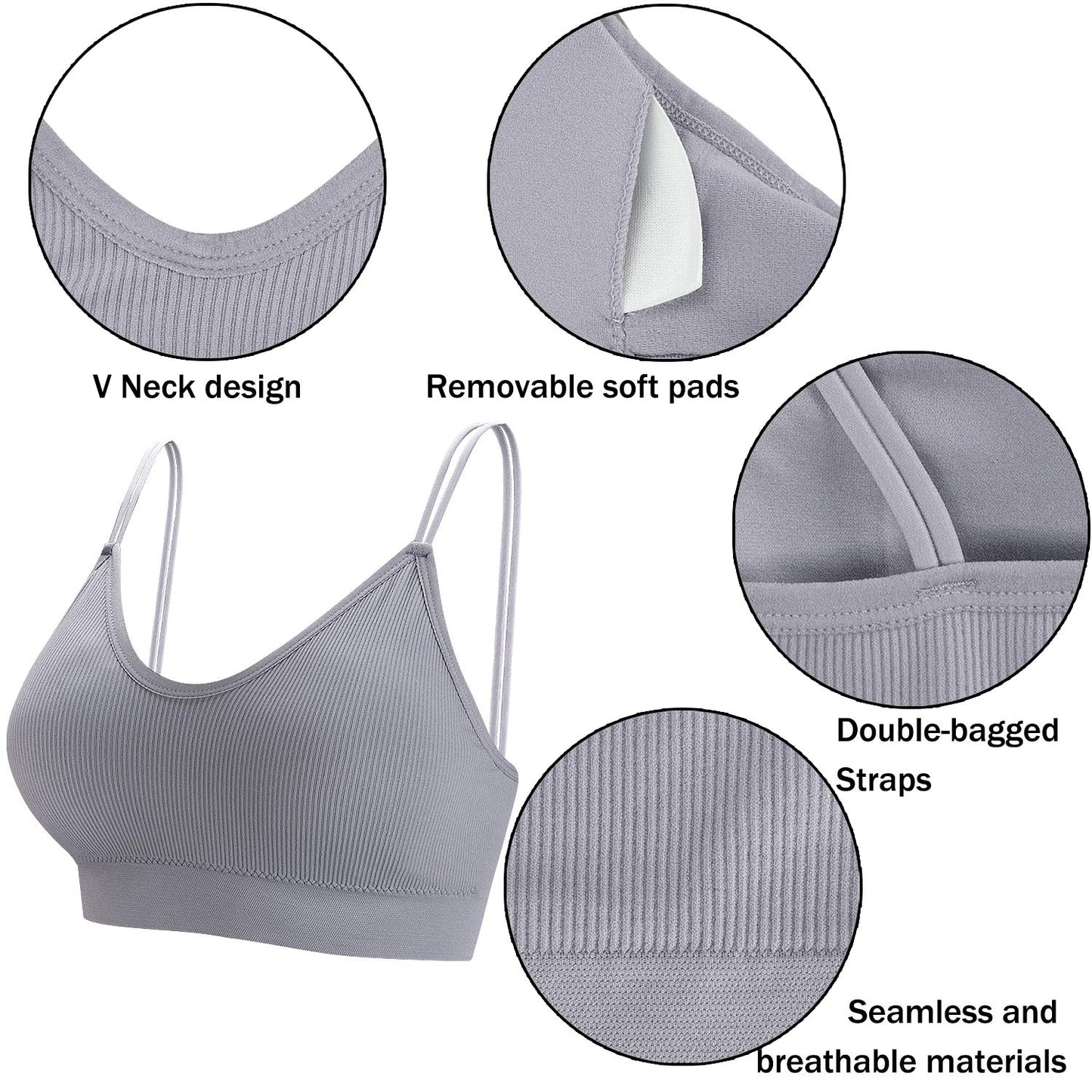 BQTQ 5 Pieces Camisole Bras