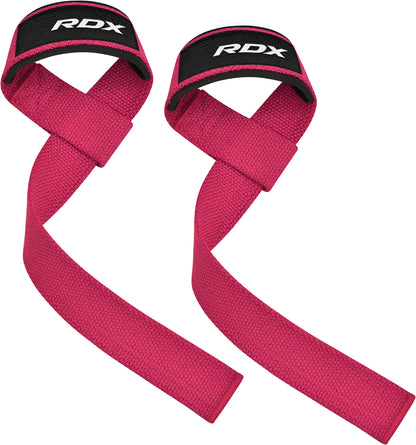 RDX Weight Lifting Straps Deadlifting Powerlifting, 5MM Neoprene Wrist Support, Anti Slip 60CM Hand Bar Grip, Heavy Duty Bodybuilding Weightlifting Workout, Soft Cotton, Strength Training Gym Fitness