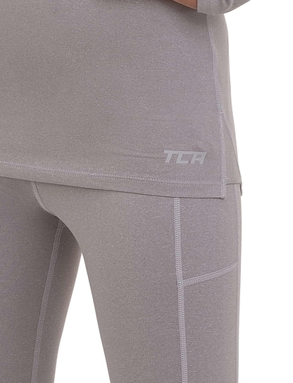 TCA Girls' SuperThermal Long Sleeve Performance Base Layer Running Training Top