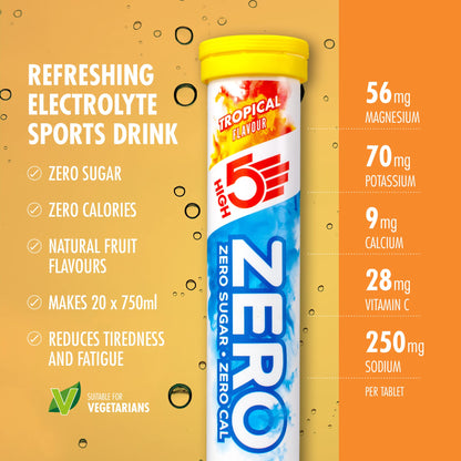 HIGH5 ZERO Electrolyte Tablets | Hydration Tablets Enhanced with Vitamin C | 0 Calories & Sugar Free | Boost Hydration, Performance & Wellness | Blackcurrant, 20 Tablets (20x, Pack of 1)