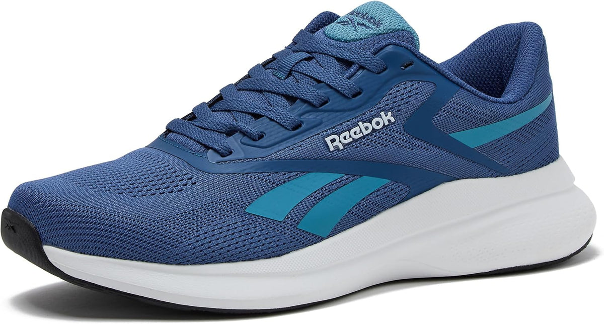 Reebok Energen Run 4 men's running shoes in blue with teal details and white sole
