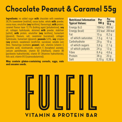 FULFIL Vitamin and Protein Bars (15 x 55 g Bars)