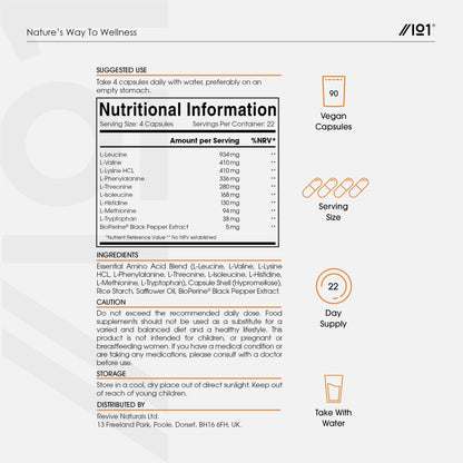 Essential Amino Acids 2800mg with BioPerine®