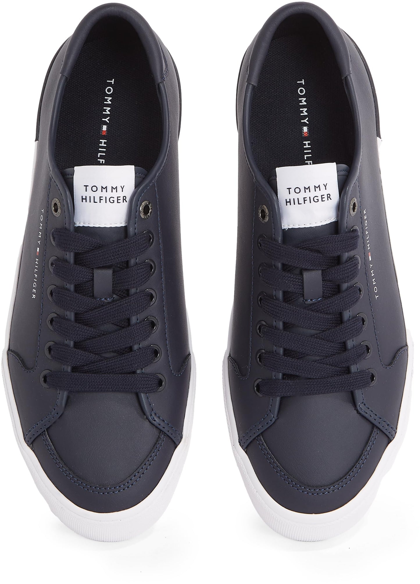 Tommy Hilfiger Men’s Core Corporate Leather Low Top Vulcanised Trainers