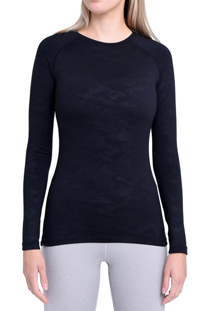 TCA Super Thermal Long Sleeve Women Running, Ski Base Layer - Compression Shirts Woman, Workout Tops for Women