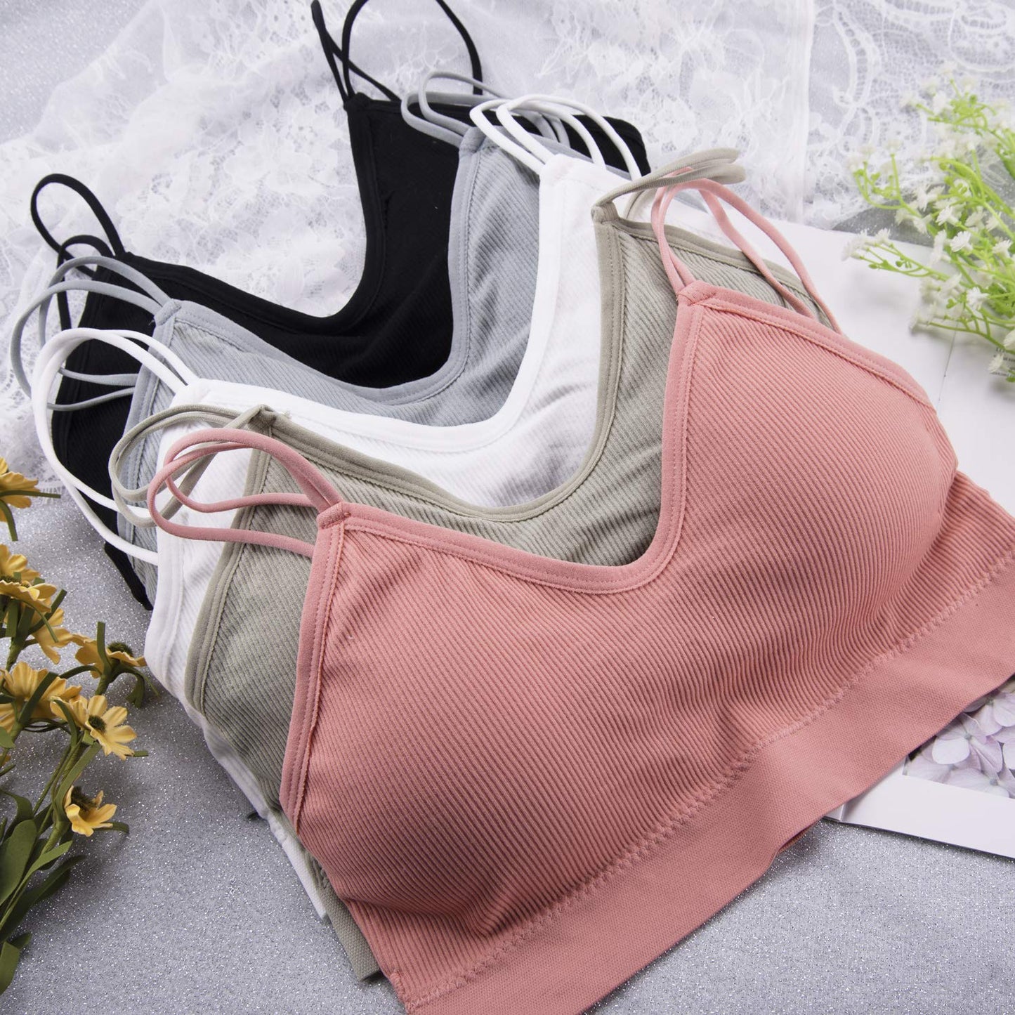 BQTQ 5 Pieces Camisole Bras