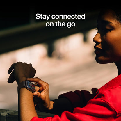 Apple Watch GPS smartwatch on wrist with black sport band, worn during daily activity