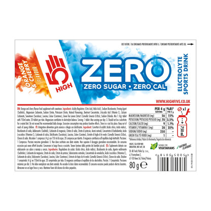 HIGH5 ZERO Electrolyte Tablets | Hydration Tablets Enhanced with Vitamin C | 0 Calories & Sugar Free | Boost Hydration, Performance & Wellness | Blackcurrant, 20 Tablets (20x, Pack of 1)