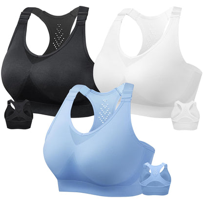 FITTIN Adjustable Sports Bras for Women: Padded Racerback Seamless Workout Yoga Bras