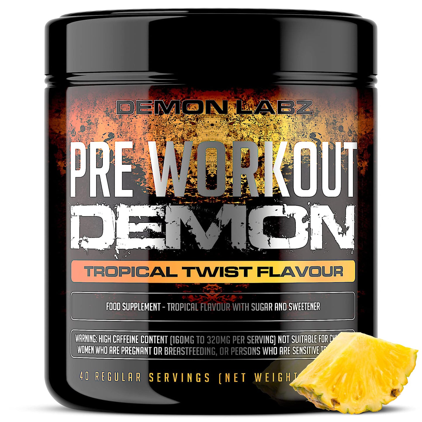 Pre Workout Demon - Advanced Pre-Workout Energy Powder with Creatine, Caffeine, Beta-Alanine & Glutamine, Blue Raspberry, 720-80 Servings