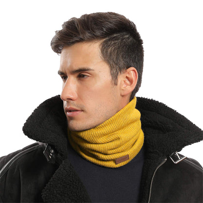 NovForth Winter Neck Warmer Fleece Lined Infinity Scarf Thicken Windproof and Dust Skiing Circle for mens women Double-Layer Fleece Lining Knit