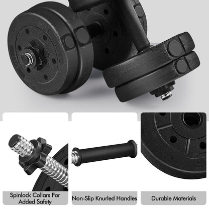 Yaheetech 30KG/25KG/20KG/15KG Adjustable Dumbbells
