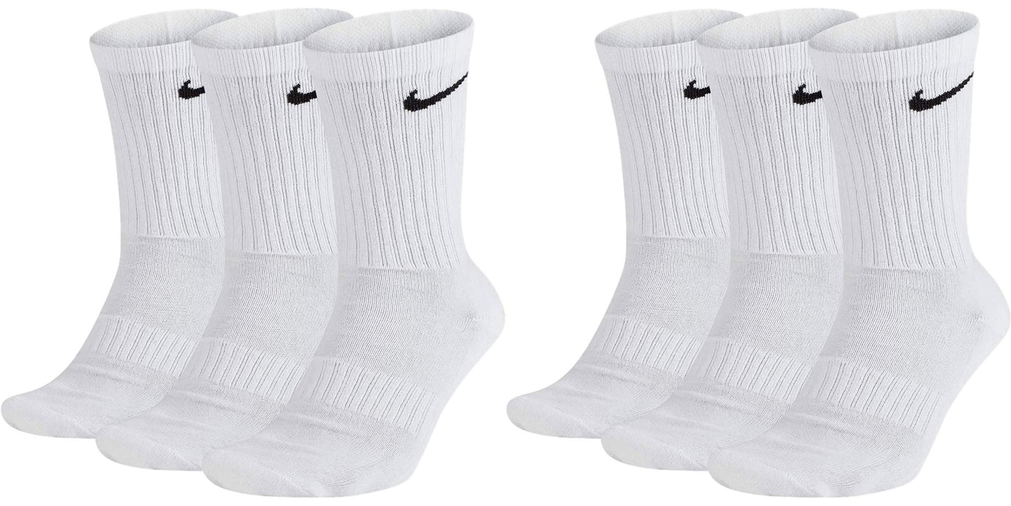 NIKE Men's U Nk Everyday Cush Crew 6pr-bd Socks