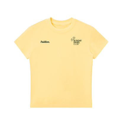 Yellow T-shirt with front chest logos