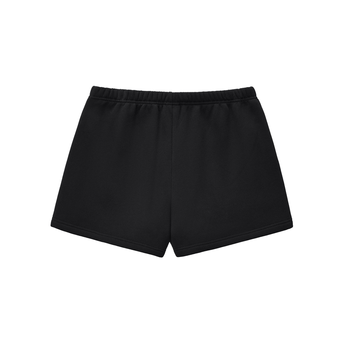 Black core shorts with elastic waistband