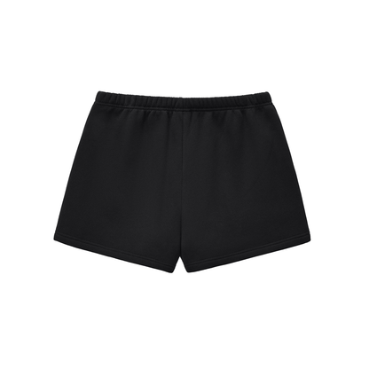Black core shorts with elastic waistband