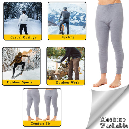 Heatwave® Pack of 2 Men's Thermal Trousers Long Johns Warm Underwear Baselayer, S M L XL XXL Thermals