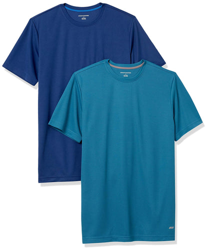Amazon Essentials Men's Moisture Wicking Breathable Active Performance Tech Gym T-Shirts, Pack of 2