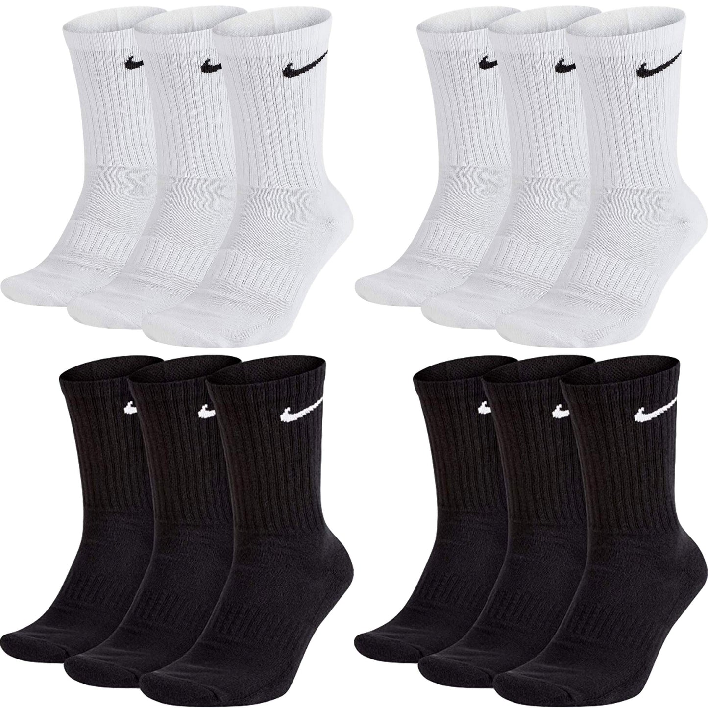 NIKE Unisex U Nk Everyday Cush Crew 3pr Socks