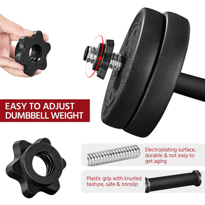 Yaheetech 30KG/25KG/20KG/15KG Adjustable Dumbbells