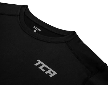 TCA Boys Pro Performance Compression Shirt Long Sleeve Top Compression Tops for Boys Base Layers Boys