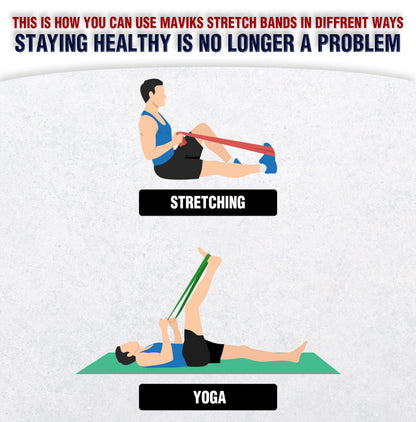 Exercise Bands Resistance Bands for Working Out, Set of 5 Bands