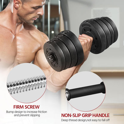 Yaheetech 30KG/25KG/20KG/15KG Adjustable Dumbbells