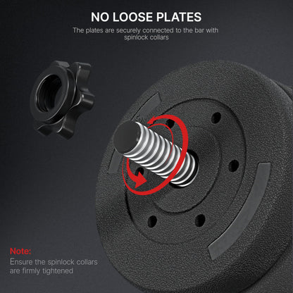 Yaheetech 30KG/25KG/20KG/15KG Adjustable Dumbbells