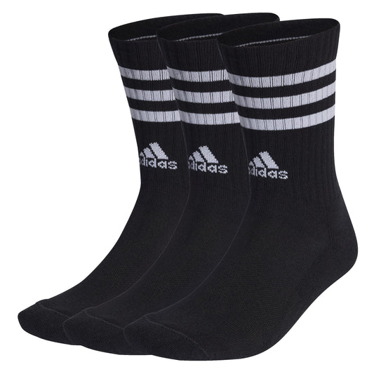 adidas Unisex 3-stripes Cushioned Crew Socks 3 Pairs Crew Socks (pack of 3)