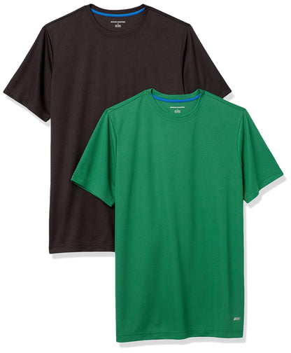 Amazon Essentials Men's Moisture Wicking Breathable Active Performance Tech Gym T-Shirts, Pack of 2