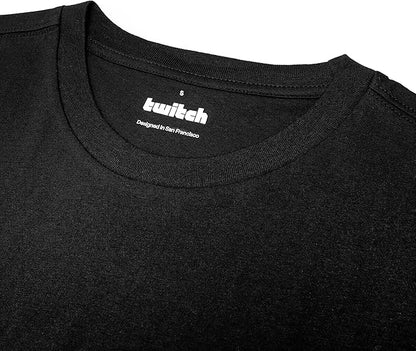 TWITCH Graphic T-Shirt, Regular Fit, 100% Cotton, Black