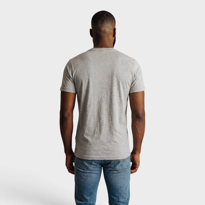 Grey Diesel T-shirt back view, plain rear
