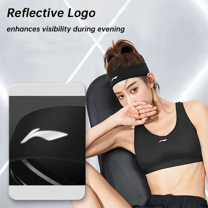 (2pcs) Li-Ning Men Women Sports Headband for Basketball Running Training LiNing Moisture-wicking Reflective