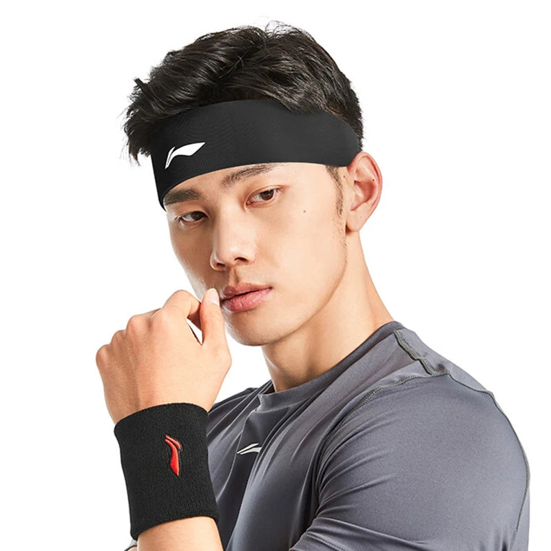 (2pcs) Li-Ning Men Women Sports Headband for Basketball Running Training LiNing Moisture-wicking Reflective