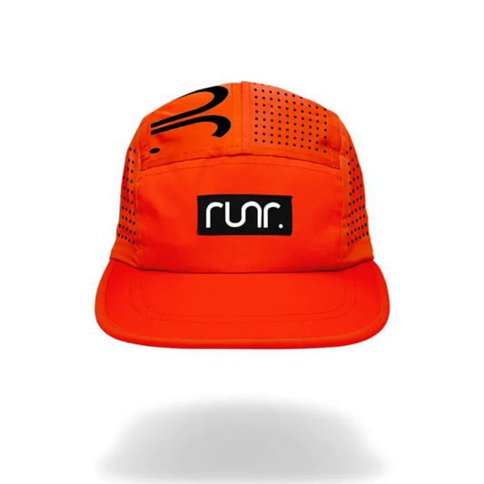 Runr Lumos Reflective Technical Running Hat - Midnight Orange