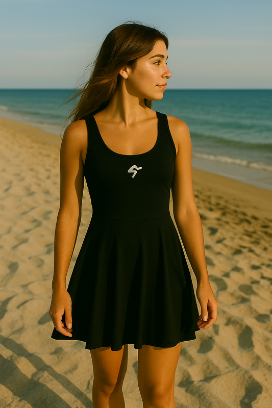 The Gymbum UK Black Skater Dress