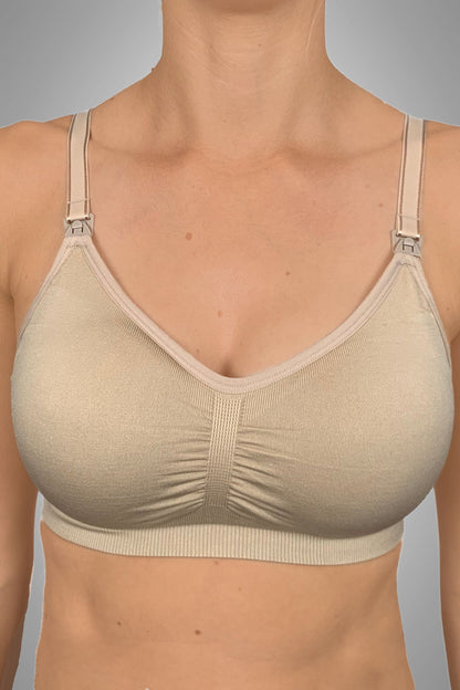 Everyday Seamfree Maternity and Nursing Bra | A to GG Cup | Beige
