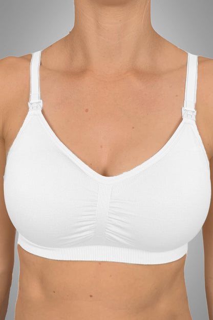 Everyday Seamfree Maternity and Nursing Bra | A to GG Cup | White