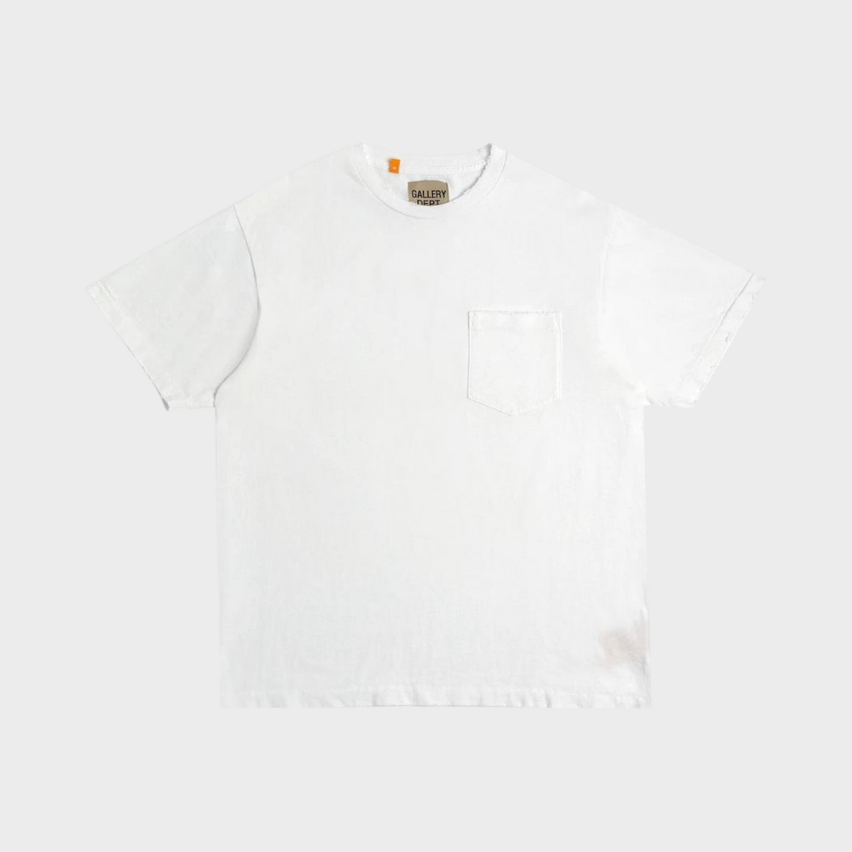 Gallery Dept white vintage pocket T-shirt with short sleeves, crew neck